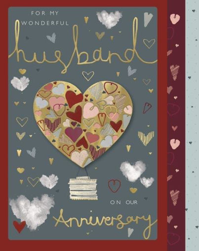 Picture of FOR A WONDERFUL HUSBAND ANNIVERSARY BOXED CARD